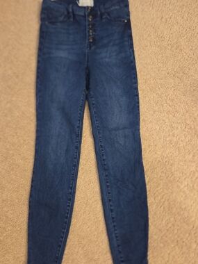 Altar'd State High-Rise Dark Blue Skinny Jeans